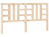 Bed Headboard 141x4x100 cm Solid Wood Pine 817835