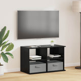 TV stand with Drawer Black Oak 79 x 40 x 48 cm 8000461