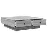 Coffee Table Grey Sonoma 90x90x28 cm Engineered Wood 848092