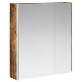 Bathroom Mirror Cabinet Smoked Oak 63.5 x 15.5 x 70 cm 889243