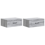 Wall-Mounted Bedside Cabinet 2 pcs Grey Sonoma Engineered Wood 899308
