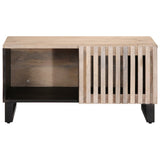 Coffee Table White 80x51x40 cm Solid Wood Mango 377459