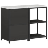 Kitchen Storage Set HATTEM 2 pcs Black Cold-rolled Steel 3392687