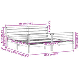 Bed Frame with Headboard without Mattress White 180x200 cm Super King 3306691