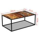 Coffee Table Solid Reclaimed Wood 100x60x40 cm 243336