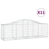 Arched Gabion Baskets 11 pcs 200x50x60/80 cm Galvanised Iron 3145607