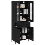 Highboard Black Oak 69.5 x 34 x 180 cm Engineered Wood 3416187