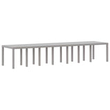Garden Table Light Grey 400 x 100 x 73 cm Poly Rattan 3378531