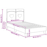 Children's Bed Frame with Headboard Pink 80 x 160 cm Fabric 42010987