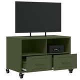 TV Cabinet Olive Green 68x39x43.5 cm Steel 846702