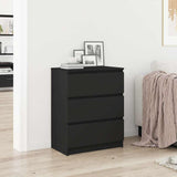 801383 Sideboard Black 60x35x76 cm Engineered Wood