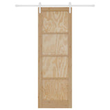 Sliding Door Manual Natural and white 78 x 232 cm 3333222
