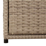 Garden Storage Cabinet Beige 55x59x69 cm Poly Rattan 365558