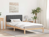 Bed Frame with Upholstered Headboard Dark Grey 90 x 190 cm 878085