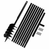 Ground Drill with Handle 150 mm with Extension Tube 9 m Steel 270528