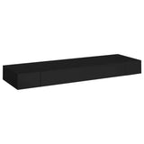 ZNTS Floating Wall Shelf with Drawer Black 80x25x8 cm 288206