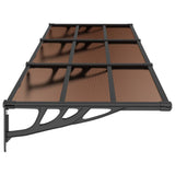 ZNTS Door Canopy Black 297.5x90 cm Polycarbonate 153701