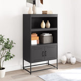 Highboard Black 68.5x38.5x123.5 cm Steel 846500