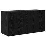 TV Wall Unit Wall-mounted 5 pcs Black Oak Engineered Wood 3402772