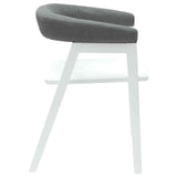Dining Chairs 2 pcs White 54 x 57 x 73 cm Solid Rubber Wood 42020426