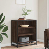 Sideboard Brown Oak 68x35x76 cm Engineered Wood and Metal 848978