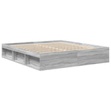 Bed Frame without Mattress Grey Sonoma 180x200 cm Super King Super King Size 3203885