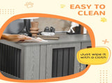 Dog Crate Table for Medium and Large Dogs with Magnetic Door for Indoor Use, 114 x 60 x 82 cm, Grey T3398P349620