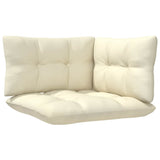 3-Seater Garden Sofa with Cream Cushions Solid Pinewood 3096100