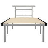 Bed Frame without Mattress Grey Metal 90x200cm 324822
