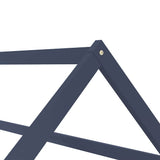Kids Bed Frame Grey Solid Pine Wood 70x140 cm 283352