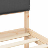 Bed Frame with Upholstered Headboard Dark Grey 90 x 190 cm 877875