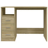 Desk with Drawers Sonoma Oak 102x50x76 cm Engineered Wood 823035