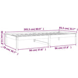 Day Bed without Mattress 80x200 cm Solid Wood Pine 820417