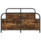 Metal Bed Frame without Mattress Smoked Oak 137x190 cm 3318634