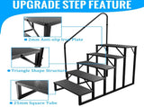 RV Stairs 5 Step, RV Steps Anti-Slip, Hot Tub Steps with Handrail, 660 lbs Hot Tub Steps Step Ladder 97869342