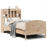 Bookcase Bed without Mattress 75x190 cm Small Single Solid Wood Pine 3323167