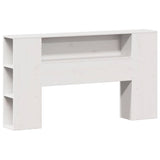 Bookcase Bed without Mattress White 150x200 cm King Size Solid Wood Pine 3322946