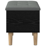 Storage Bench with Cushion Black Oak 62 x 42 x 46 cm 8017735