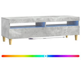 LED TV Cabinet Concrete Grey Engineered Wood 896768