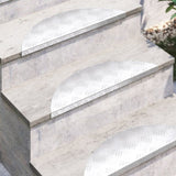 ZNTS Aluminum Stair Treads 10 pcs Anti-Slip 60x18 cm 4104230