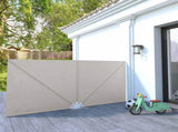 Collapsible Terrace Side Awning Cream 300x150 cm 44568