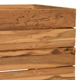 Raised Bed 100x40x38 cm Recycled Teak Wood and Steel 47422