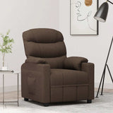 Recliner Chair Dark Brown Fabric 348075