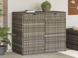 Garden Storage Cabinet Grey 105x55x113 cm Poly Rattan 365565