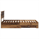 Bed Frame with Headboard Old Wood 100 x 200 cm Engineered Wood 3408306