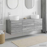 Bathroom Furniture Set 3 pcs Grey Sonoma 49.5 x 44.5 x 66 cm 3405920