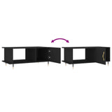 ZNTS Coffee Table Black 90x50x40 cm Engineered Wood 829469