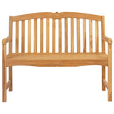 Handcarved Rose Bench Natural 114 x 60 x 95 cm Solid Teak Wood 42030020