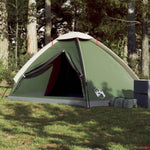 ZNTS Camping Tent Dome 4-Person Green Waterproof 94762