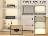 LED Floor Lamp with Glass Shelves, 4 Layers Dimmable Tall Standing Lamp, Modern Column Shelf Floor T3398P376729